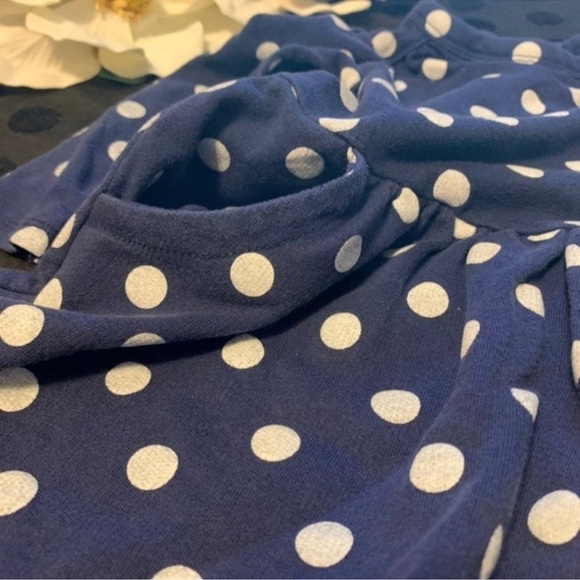 Circo Polka Dot Blue Kids Dress with Flower Accent 2T - Picture 3 of 6